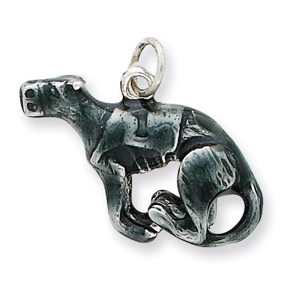 Silver Enamel Medium Greyhound Charm Sterling Silver QC6462, MPN: QC6462, 886774373867