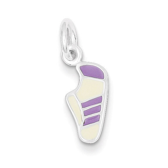 Purple Enameled Sneaker Charm Sterling Silver QC6467, MPN: QC6467, 883957916002