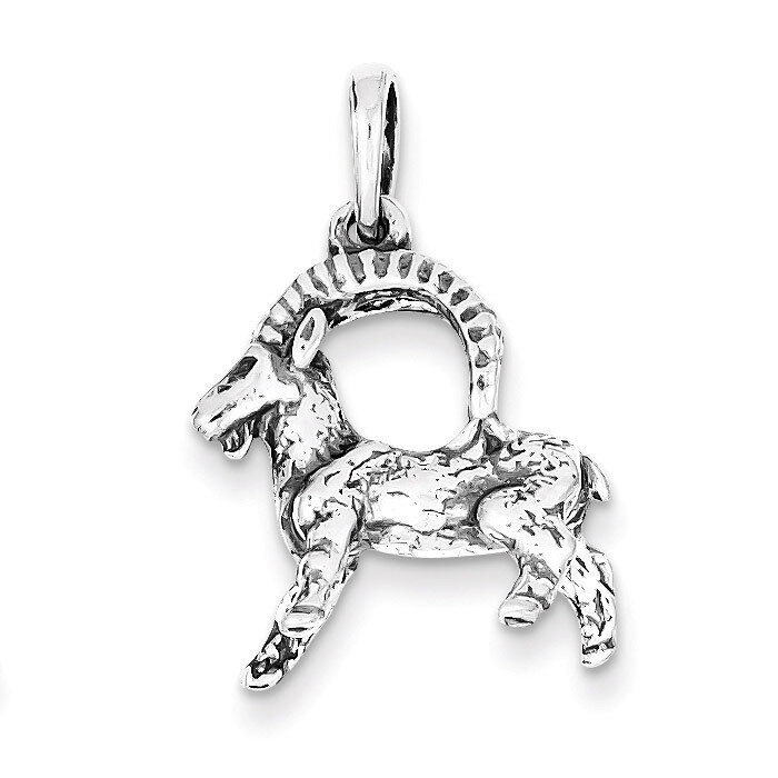 Capricorn Pendant Antiqued Sterling Silver QC6508, MPN: QC6508, 883957715230