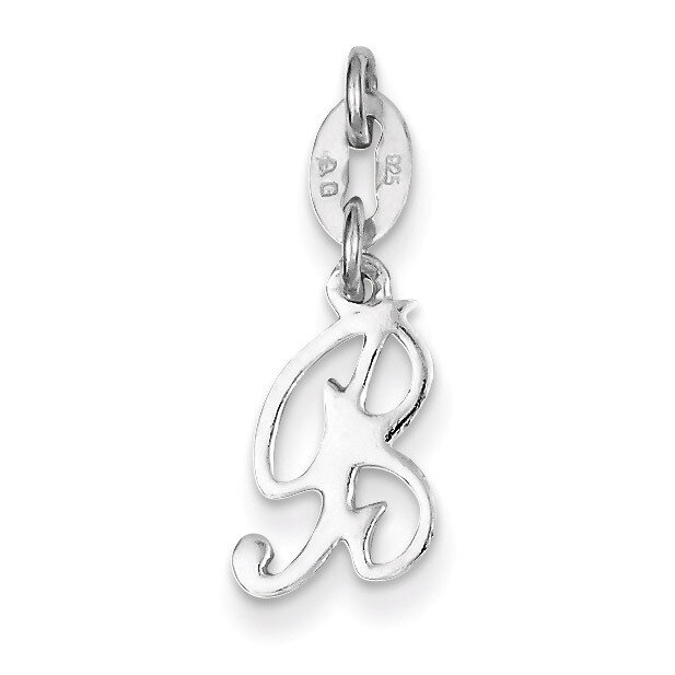 Initial B Pendant Sterling Silver QC6510B, MPN: QC6510B, 883957569260