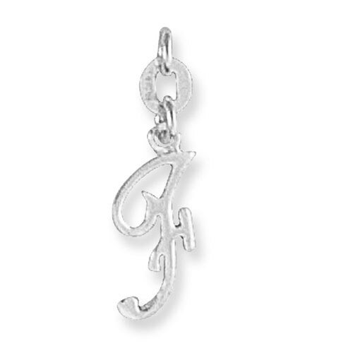 Initial F Pendant Sterling Silver QC6510F