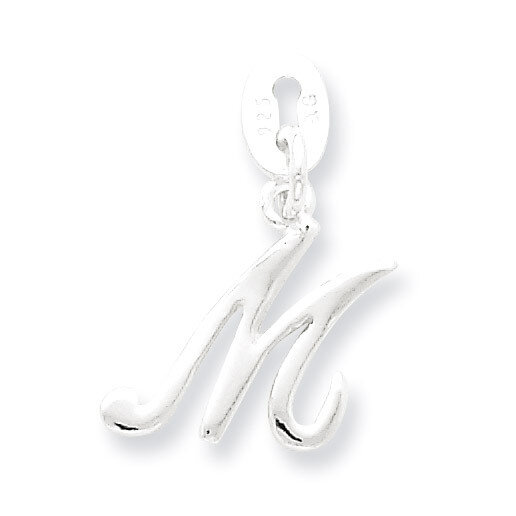Initial M Pendant Sterling Silver QC6510M