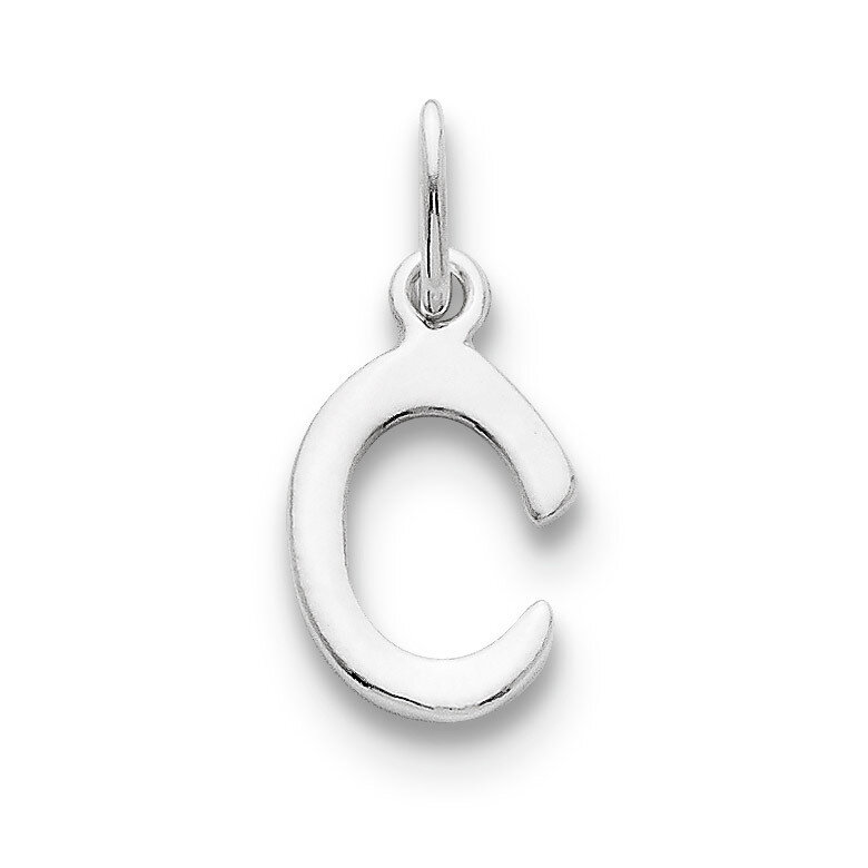 Initial C Pendant Sterling Silver QC6511C