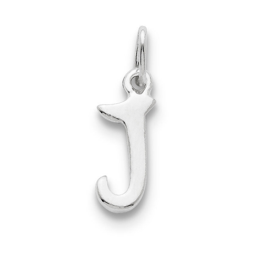 Initial J Pendant Sterling Silver QC6511J