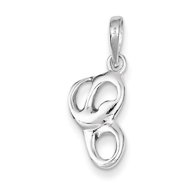 Initial C Pendant Sterling Silver QC6512C