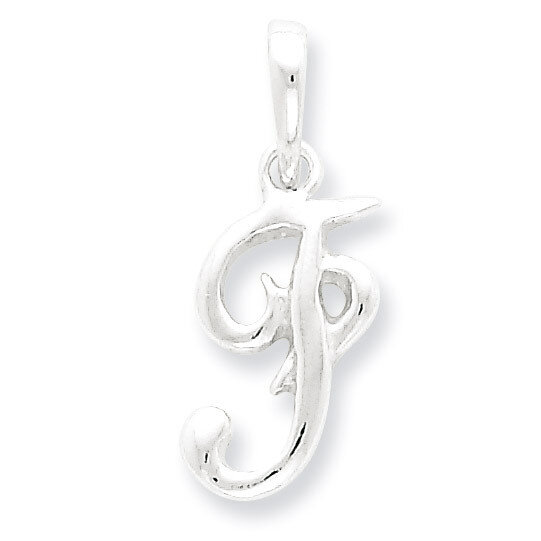 Initial F Pendant Sterling Silver QC6512F, MPN: QC6512F, 883957542317