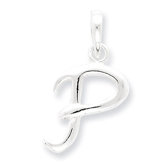 Initial P Pendant Sterling Silver QC6512P