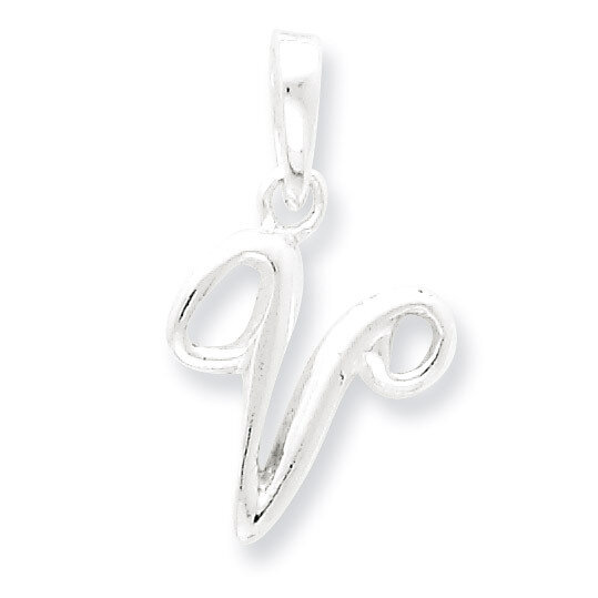 Initial V Pendant Sterling Silver QC6512V, MPN: QC6512V, 883957597744