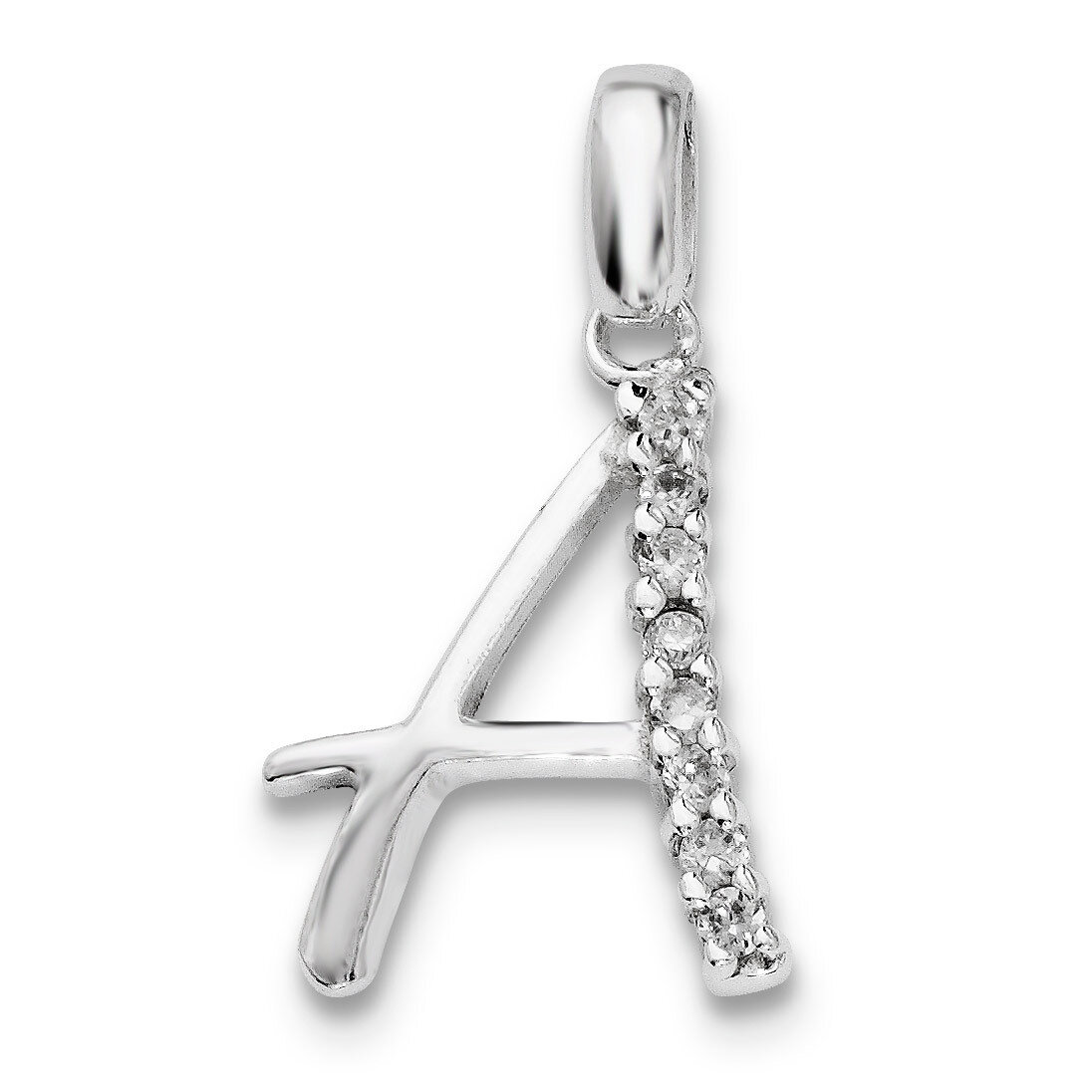 Initial A Pendant Sterling Silver Diamond QC6525A, MPN: QC6525A, 883957916408