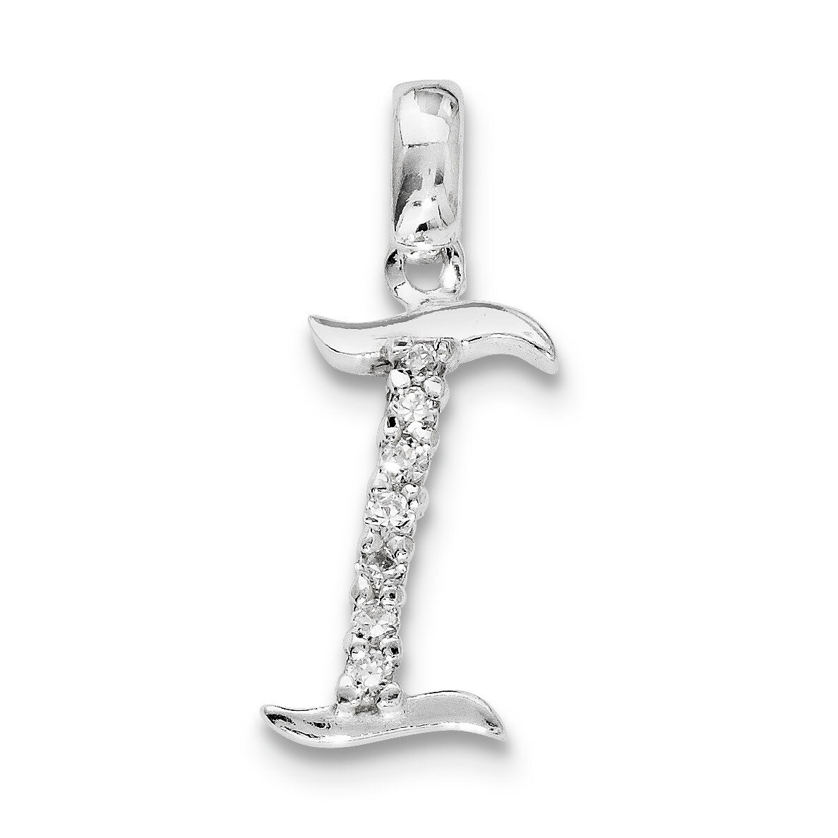 Initial I Pendant Sterling Silver Diamond QC6525I, MPN: QC6525I, 883957916484