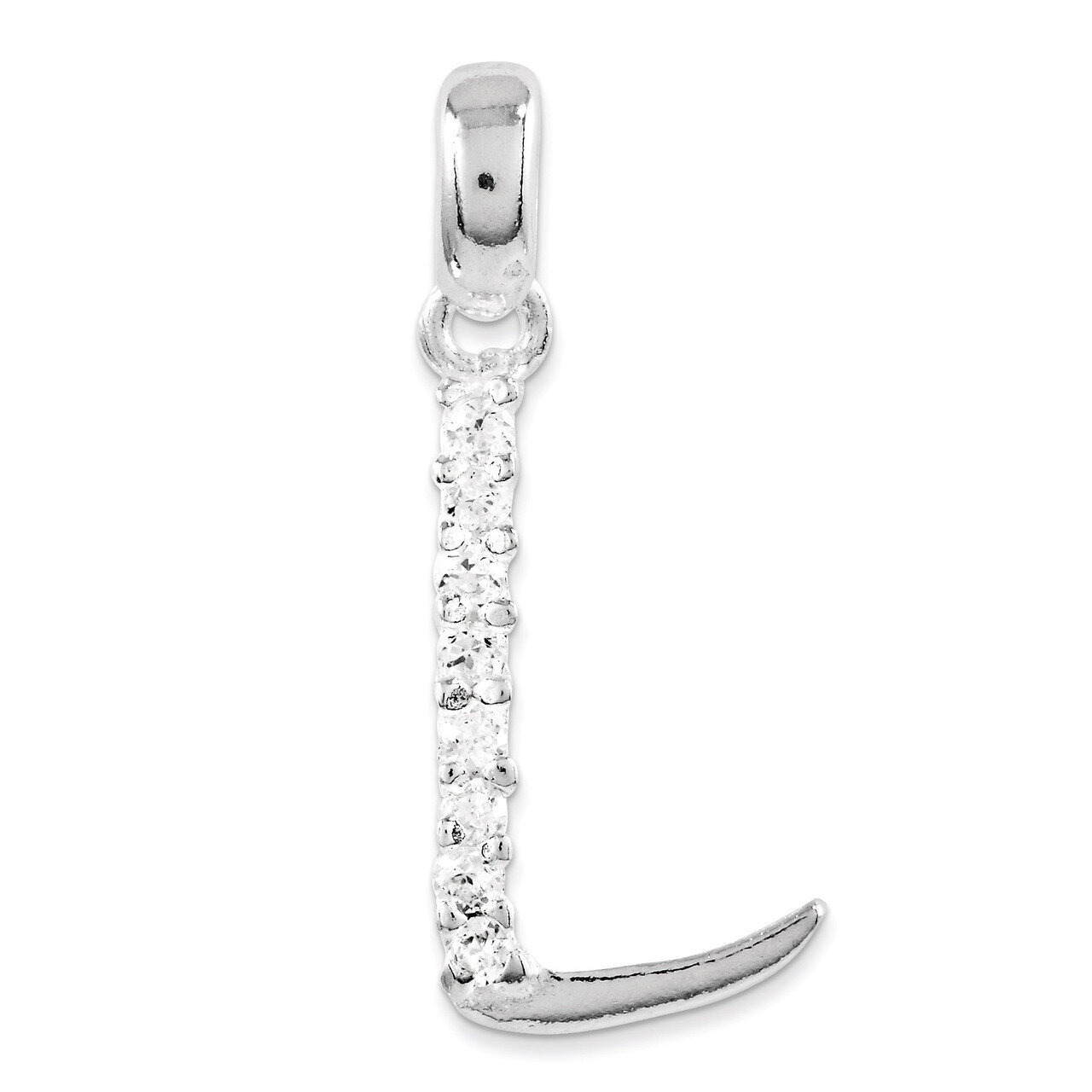 Initial L Pendant Sterling Silver Diamond QC6525L, MPN: QC6525L, 883957916514