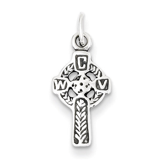 Celtic Cross Charm Antiqued Sterling Silver QC6678, MPN: QC6678, 883957567297
