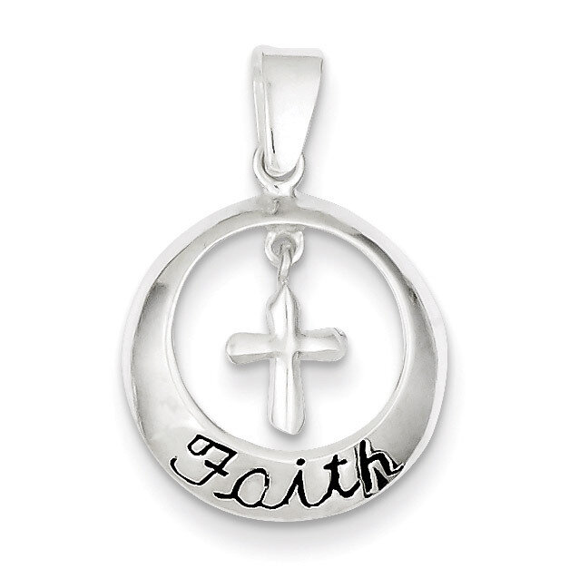 Faith Cross Pendant Sterling Silver QC6703, MPN: QC6703, 883957551036