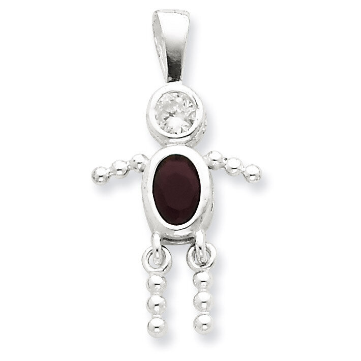January Boy Pendant Diamond Sterling Silver QC6713JAN, MPN: QC6713JAN, 716838193882