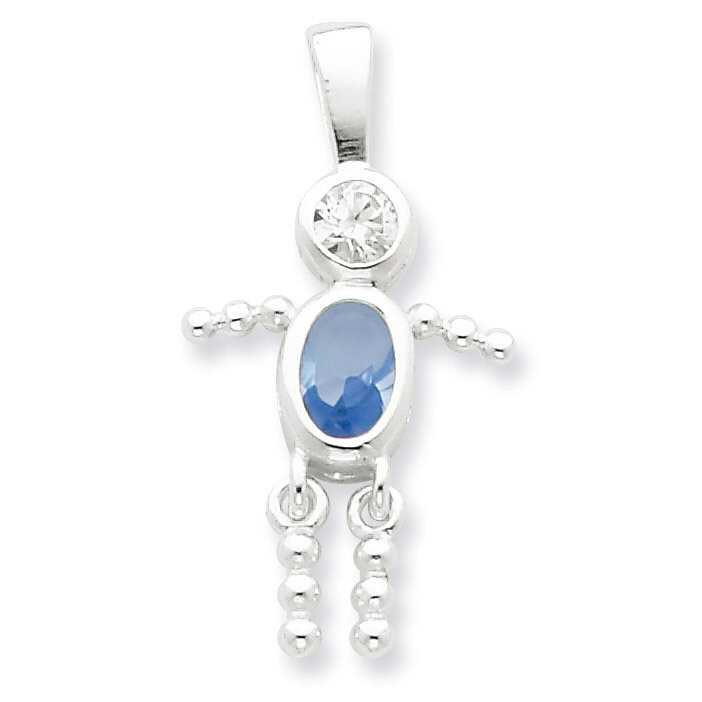 March Boy Pendant Diamond Sterling Silver QC6713MAR, MPN: QC6713MAR, 716838193905