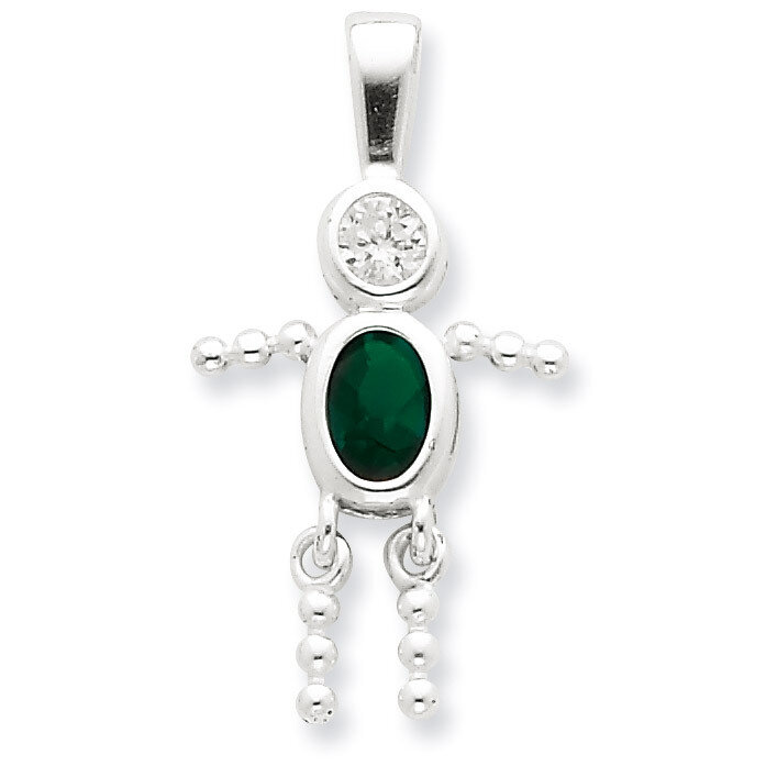 May Boy Pendant Diamond Sterling Silver QC6713MAY, MPN: QC6713MAY, 716838193929