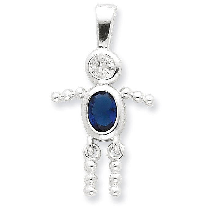 September Boy Pendant Diamond Sterling Silver QC6713SEP, MPN: QC6713SEP, 716838193967