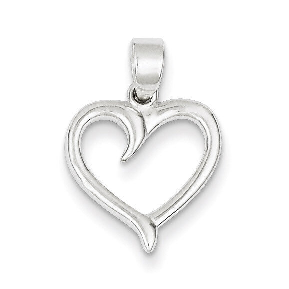Heart Pendant Sterling Silver Polished QC6735, MPN: QC6735, 723252763966