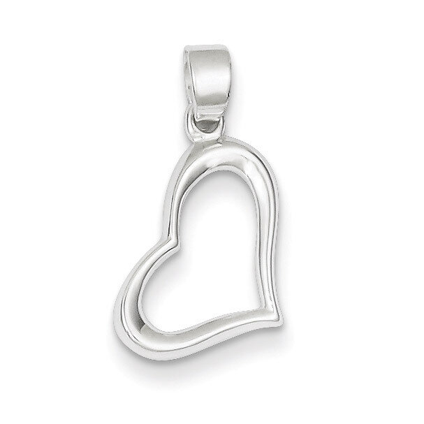 Heart Pendant Sterling Silver Polished QC6736, MPN: QC6736, 723252763867