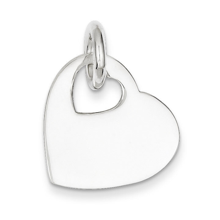 Heart Cut Out Heart Charm Sterling Silver QC6742