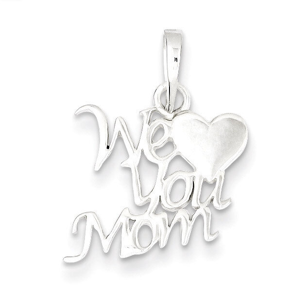 We Love You Mom Pendant Sterling Silver Polished QC6760, MPN: QC6760, 883957564081