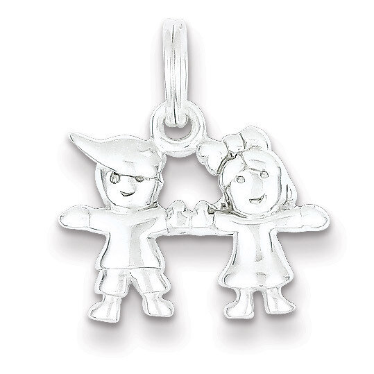 Boy and Girl Charm Sterling Silver Polished QC6799, MPN: QC6799, 883957539690
