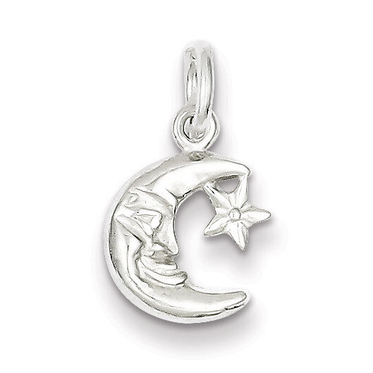 Moon &amp; Star Charm Sterling Silver QC6843, MPN: QC6843, 883957546872