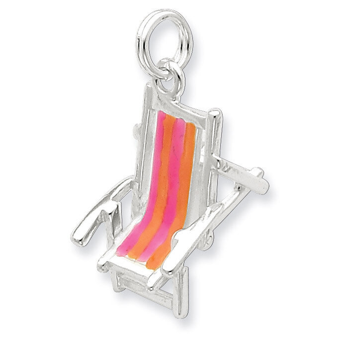 Enamel Beach Chair Charm Sterling Silver QC6911, MPN: QC6911, 883957551210