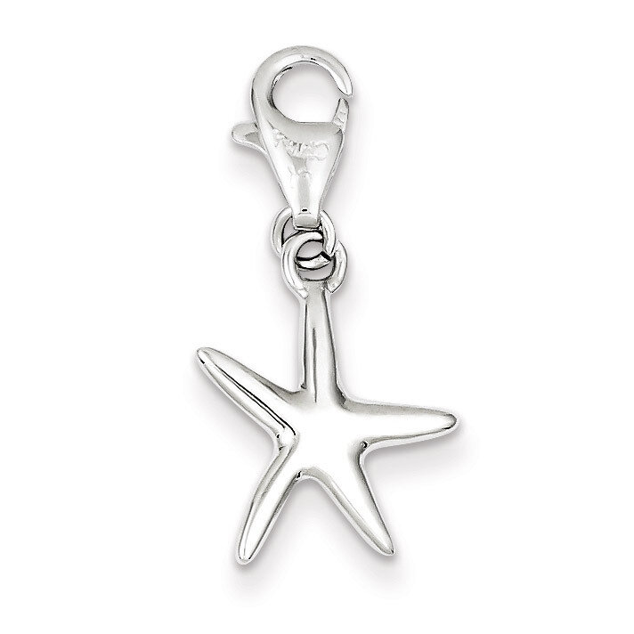 Starfish Charm Sterling Silver Polished QC6921