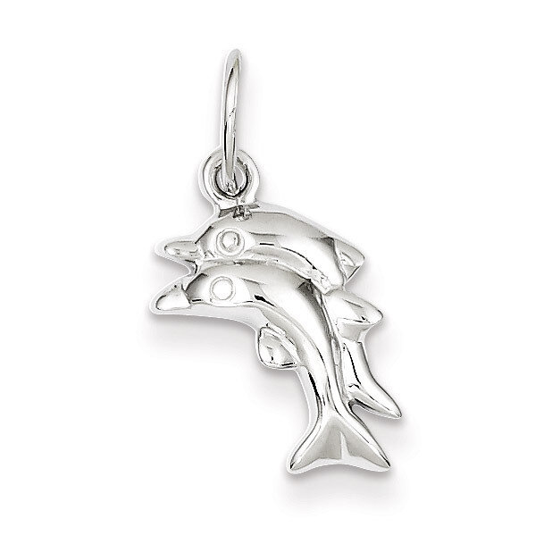 Dolphin Charm Sterling Silver Polished QC6937