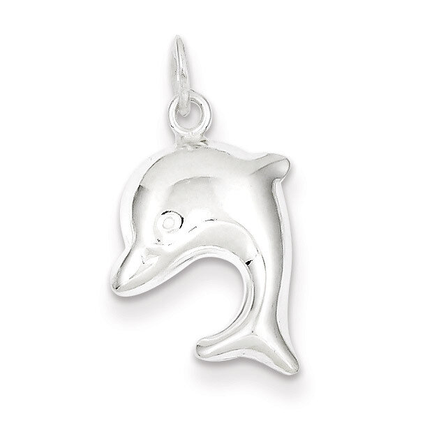 3-D Dolphin Charm Sterling Silver QC6944