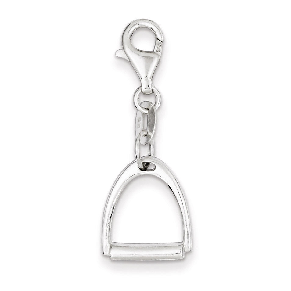 Horse Stirrup Charm Sterling Silver Polished QC6963, MPN: QC6963, 883957488585