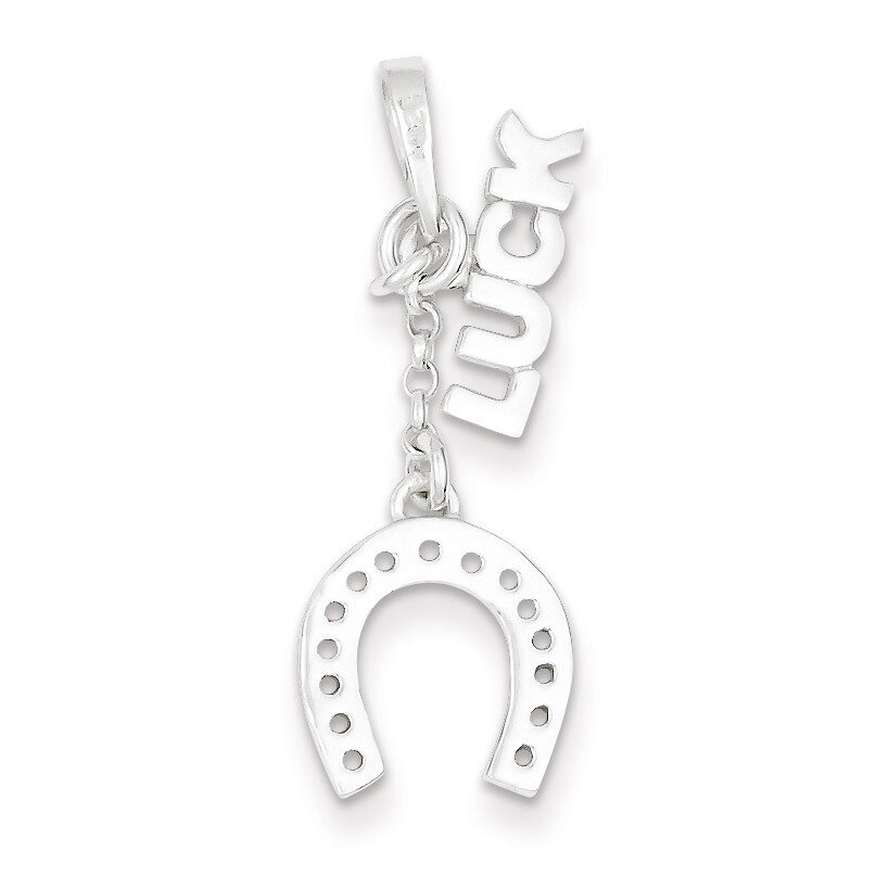 Luck &amp; Horseshoe Pendant Sterling Silver Polished QC6999, MPN: QC6999, 883957546889