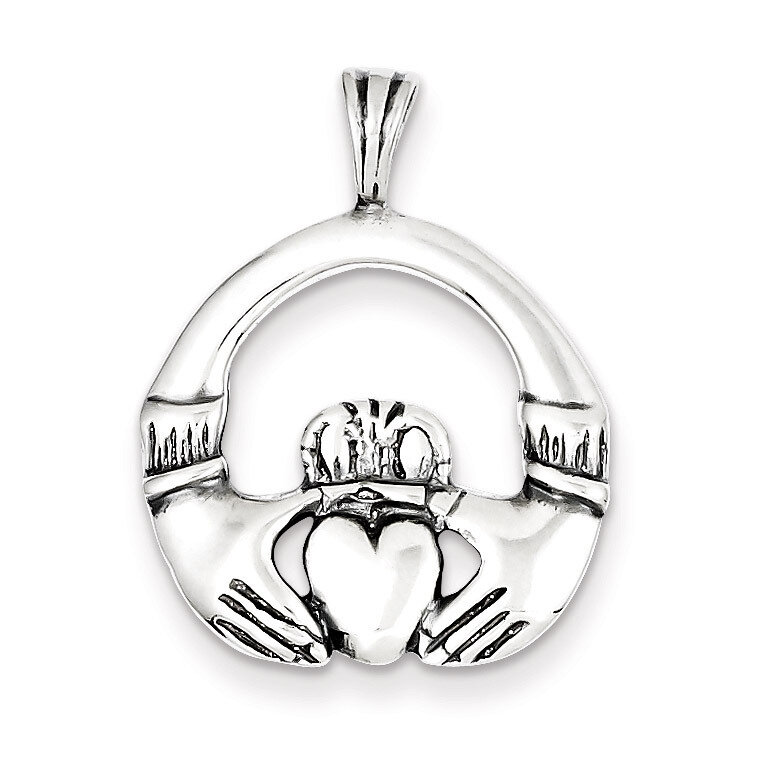 Claddagh Pendant Antiqued Sterling Silver QC7005, MPN: QC7005, 883957495972