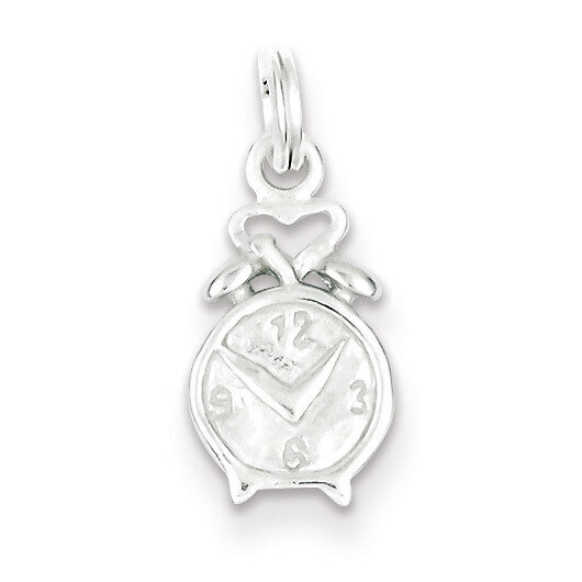Clock Charm Sterling Silver Polished QC7081, MPN: QC7081, 883957578798