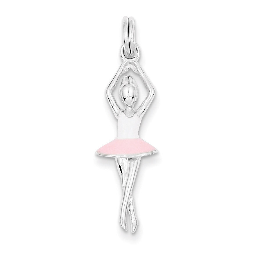 Enamel Ballerina Charm Sterling Silver QC7097, MPN: QC7097, 886774759982