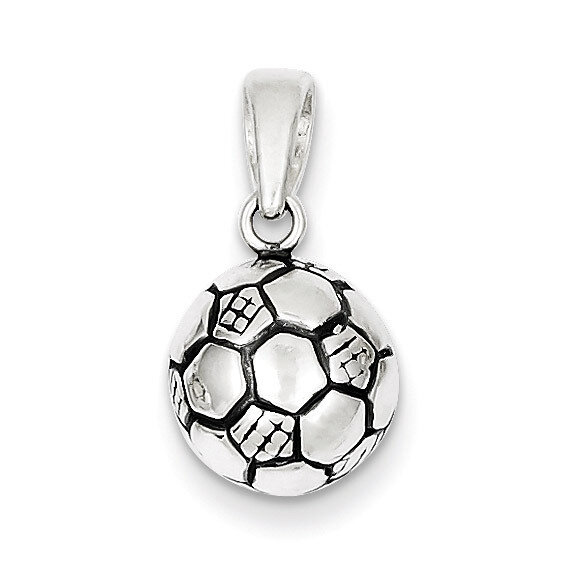 Soccer Ball Pendant Antiqued Sterling Silver QC7135, MPN: QC7135, 883957578460
