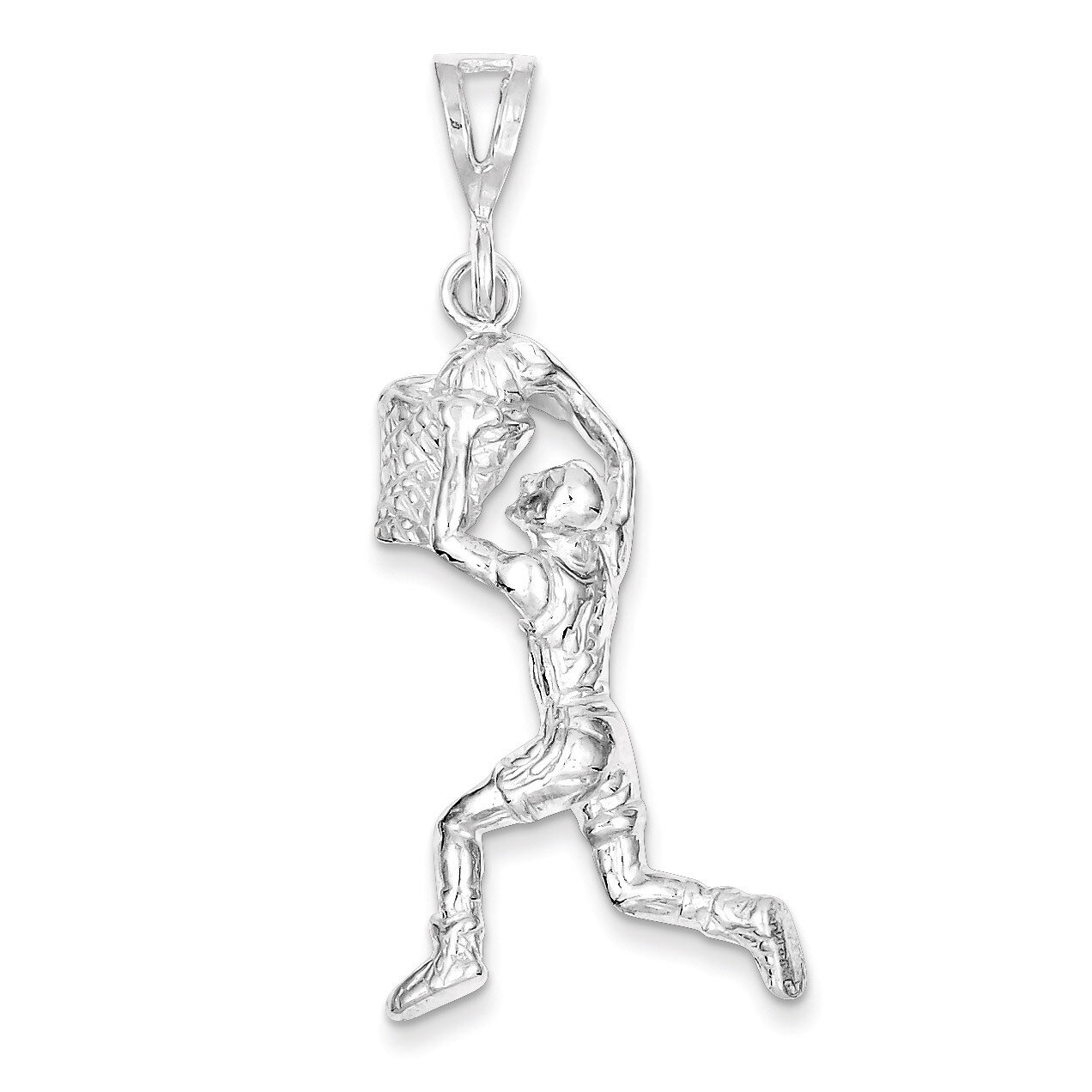 Basketball Player Charm Sterling Silver QC720