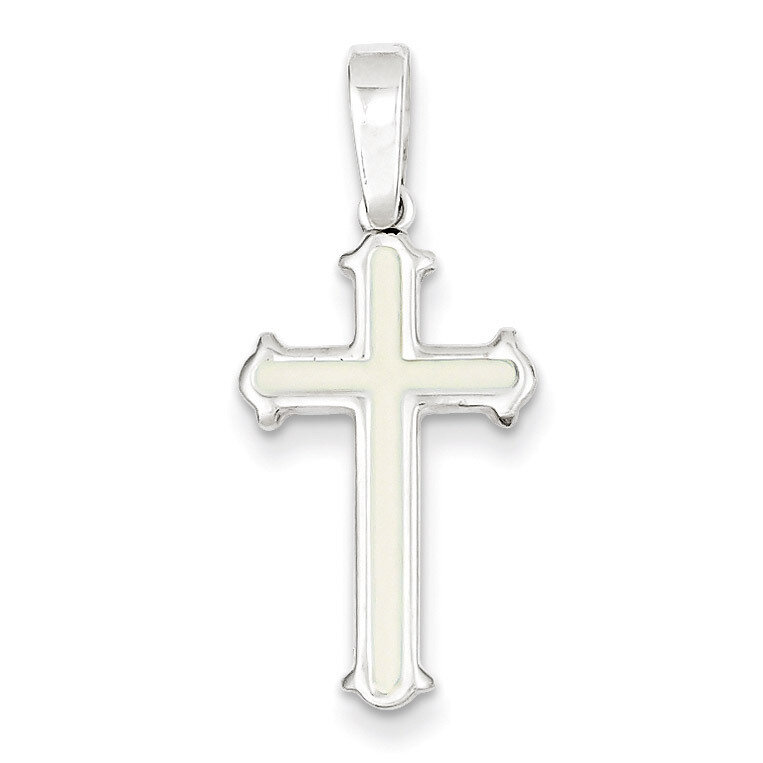 Center Design Cross Pendant Sterling Silver Polished QC7253, MPN: QC7253, 883957584126