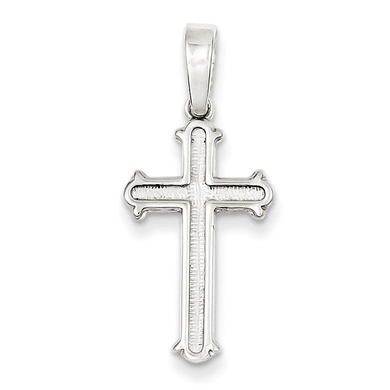 Matte Finish Cross Pendant Sterling Silver Polished QC7254, MPN: QC7254, 883957576985