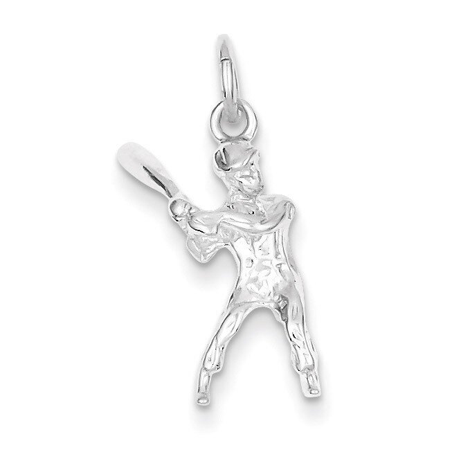 Baseball Batter Charm Sterling Silver QC726