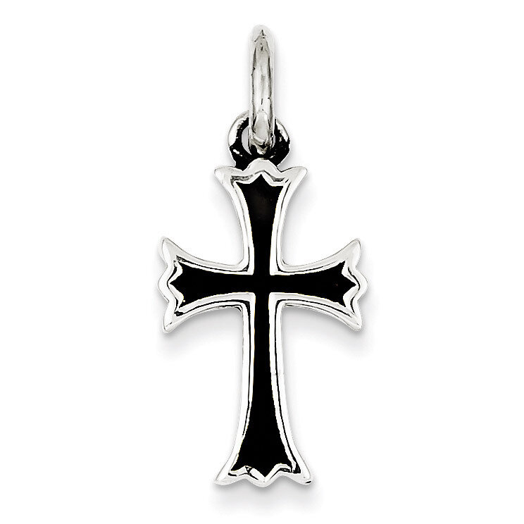 Cross Pendant Antiqued Sterling Silver QC7265