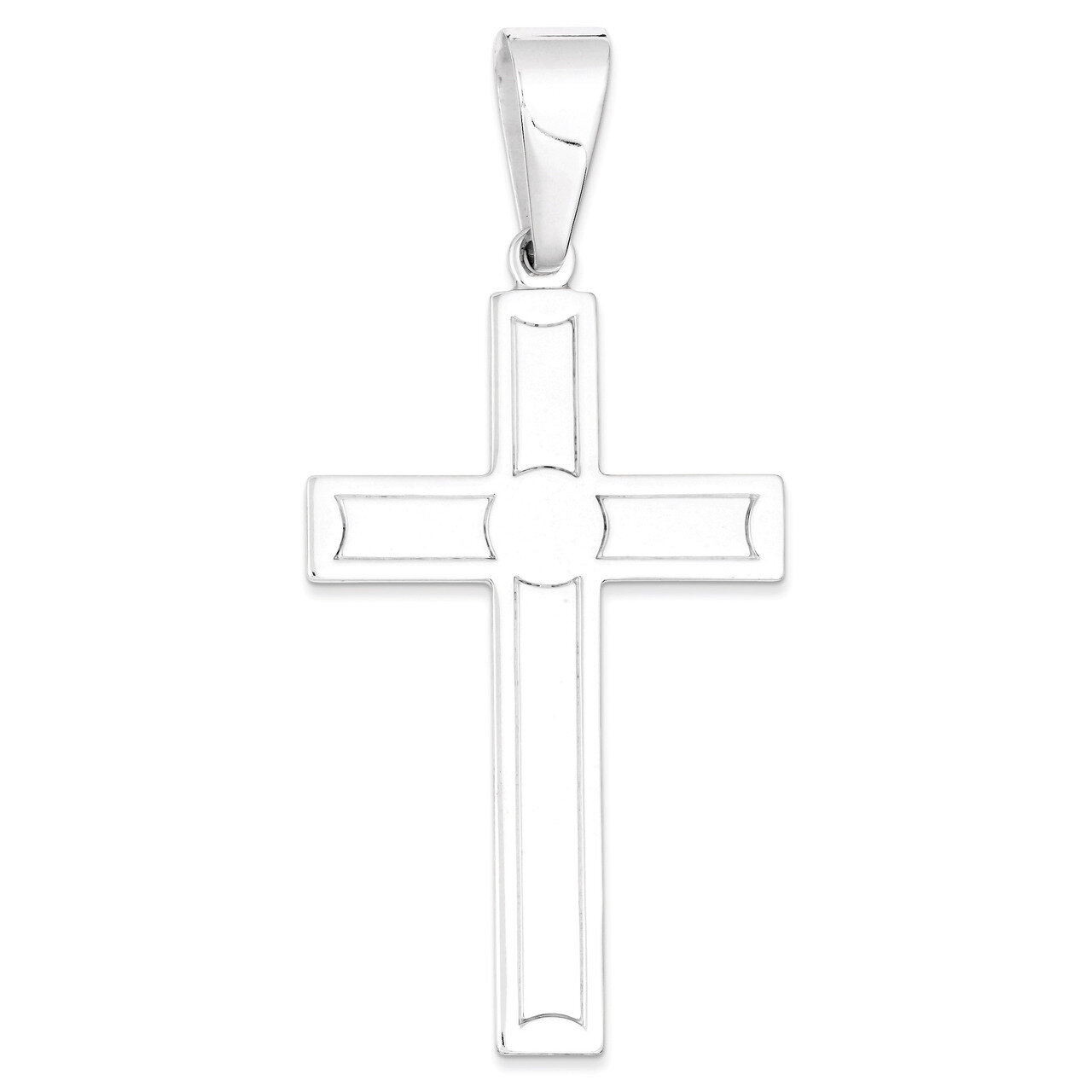 Cross Pendant Sterling Silver Polished QC7287