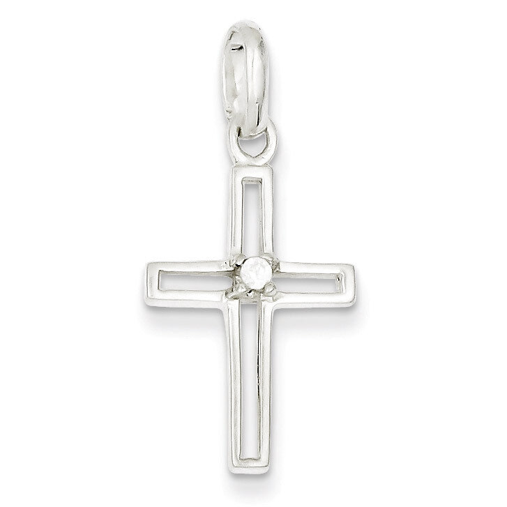 Cross Pendant Sterling Silver Diamond QC7320, MPN: QC7320, 883957536583