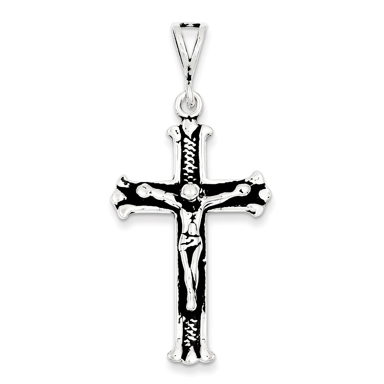 Crucifix Charm Antiqued Sterling Silver QC7358, MPN: QC7358, 883957532639