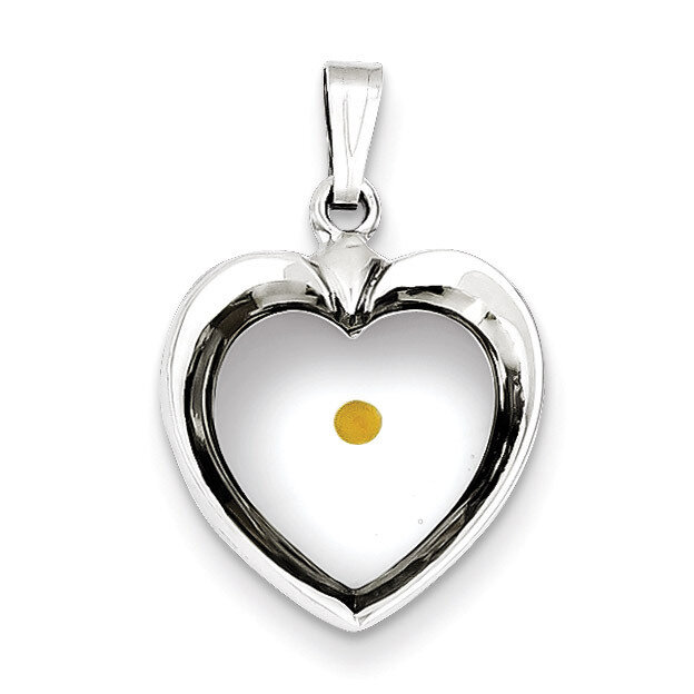 Heart with Mustard Seed Pendant Sterling Silver QC7398
