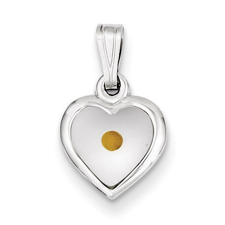 Heart with Mustard Seed Pendant Sterling Silver QC7399