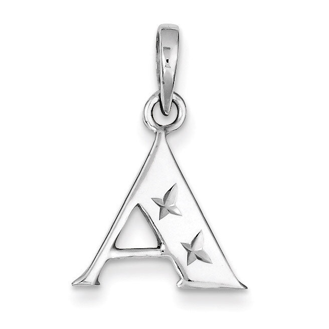 Diamond-cut Initial A Pendant Sterling Silver Polished QC7424A, MPN: QC7424A, 886774976501