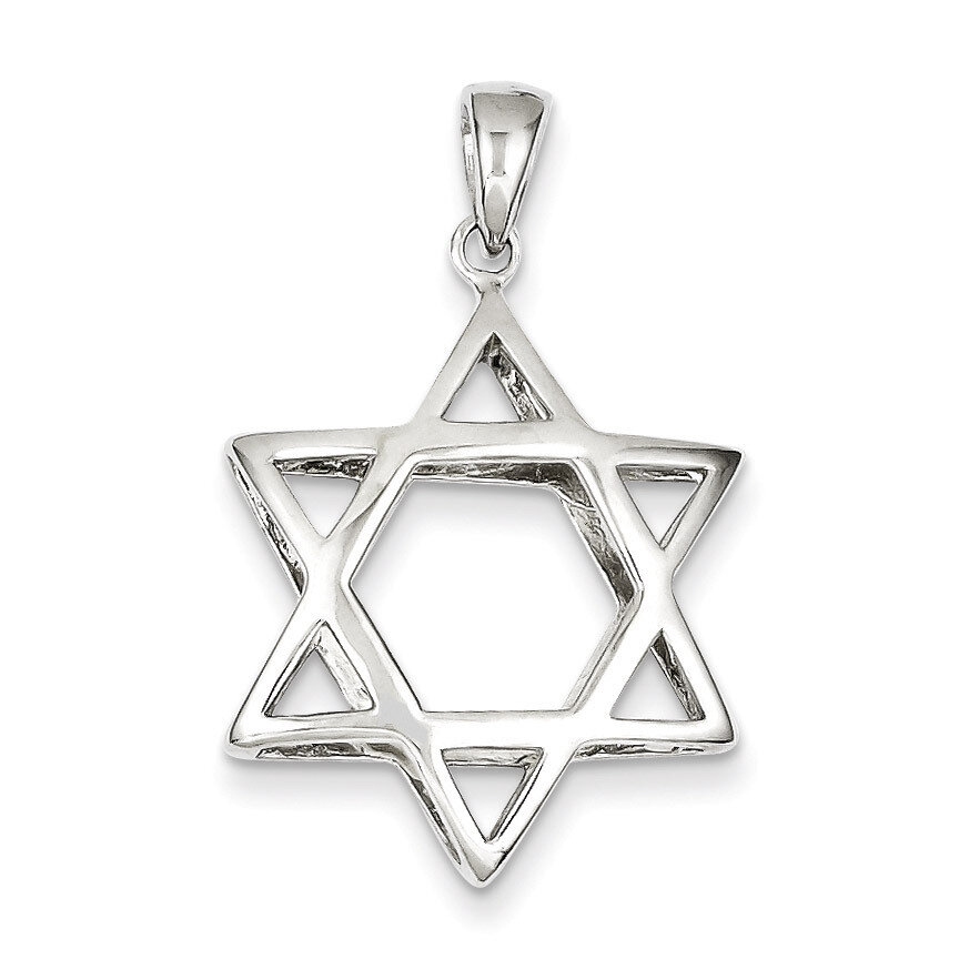 Puffed Star of David Pendant Sterling Silver QC7430, MPN: QC7430, 883957488707