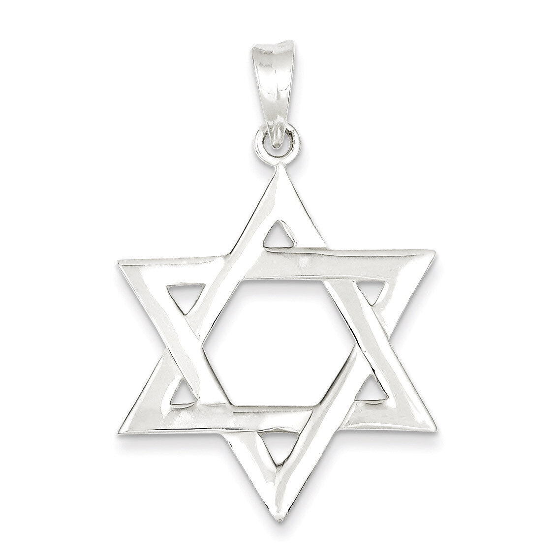 Star of David Pendant Sterling Silver Polished QC7432, MPN: QC7432, 191101184901